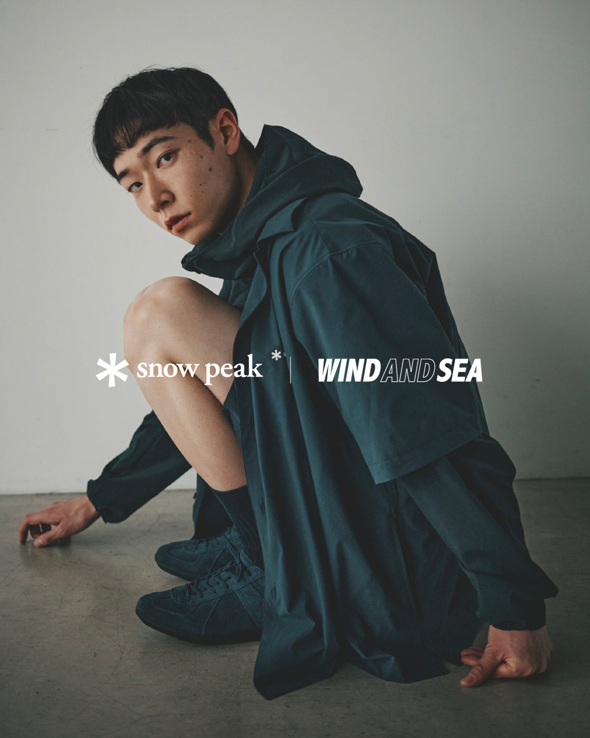  PEAK WIND AND SEA FLEECE マフラー　黒 Snow peak × WIND AND SEA