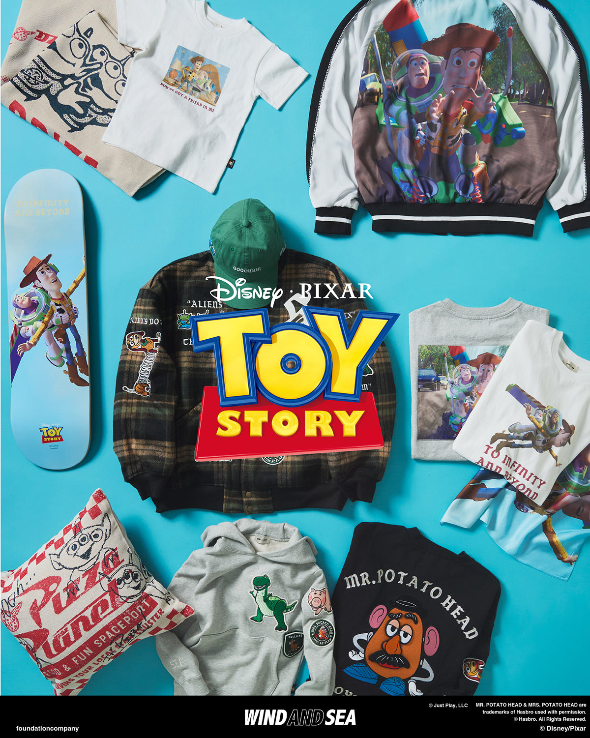 【新品L】WIND AND SEA×トイストーリー リバーシブルスカジャン キャラジャン スカジャン(L)] トイ・ストーリー トイ・ストーリーバズ