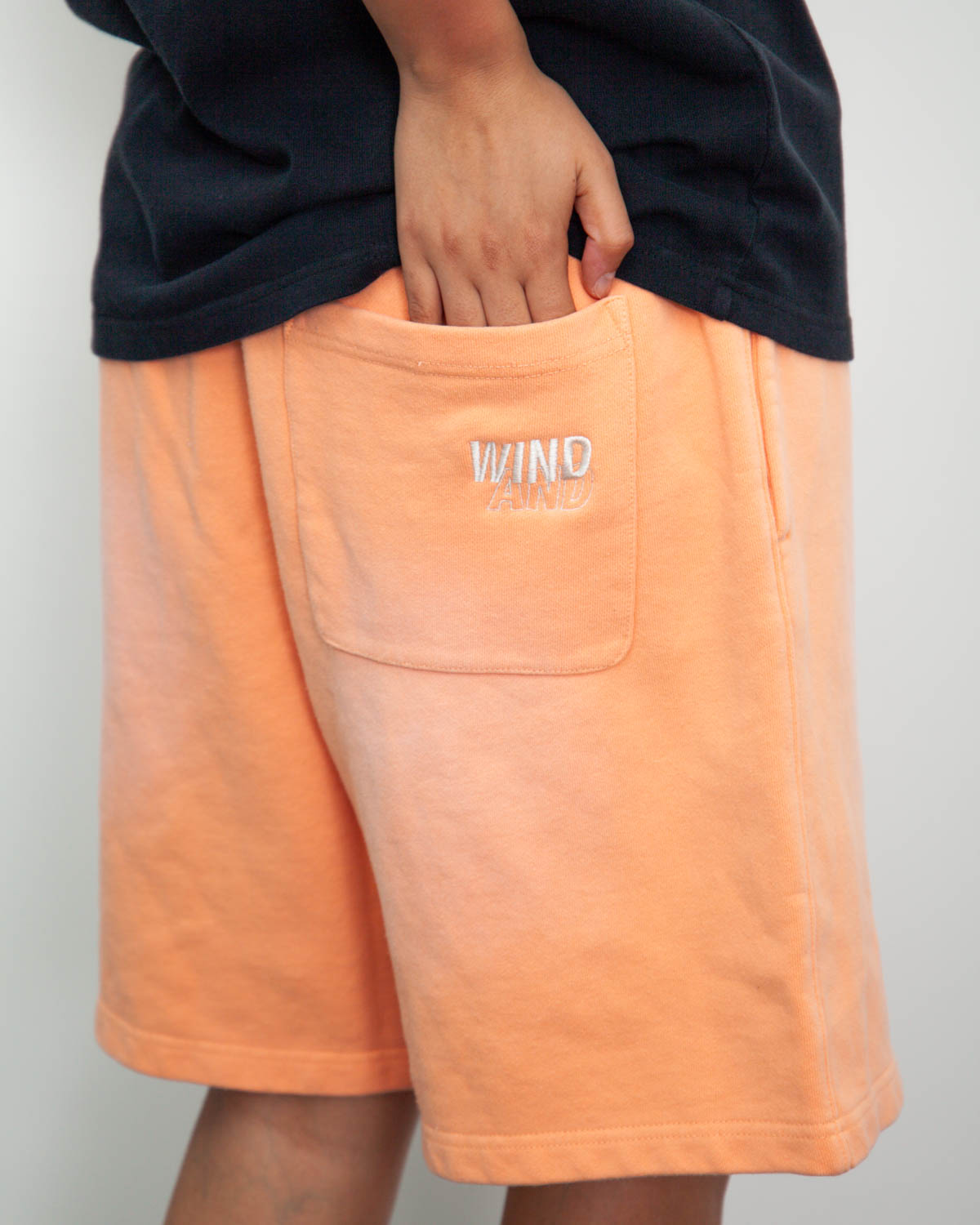 SULFUR DYEING LOGO HALF PANTS