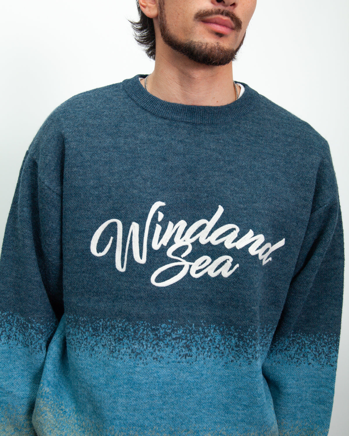 Jacquard Gradation Knit Sweater