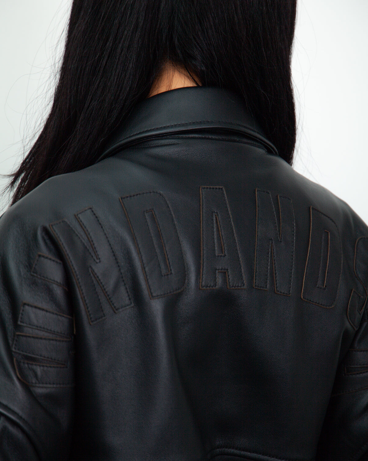 Lettered Leather Jacket