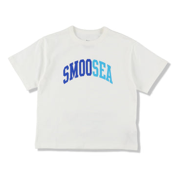SMOOTHY x WDS COLLEGE TEE / WHITE