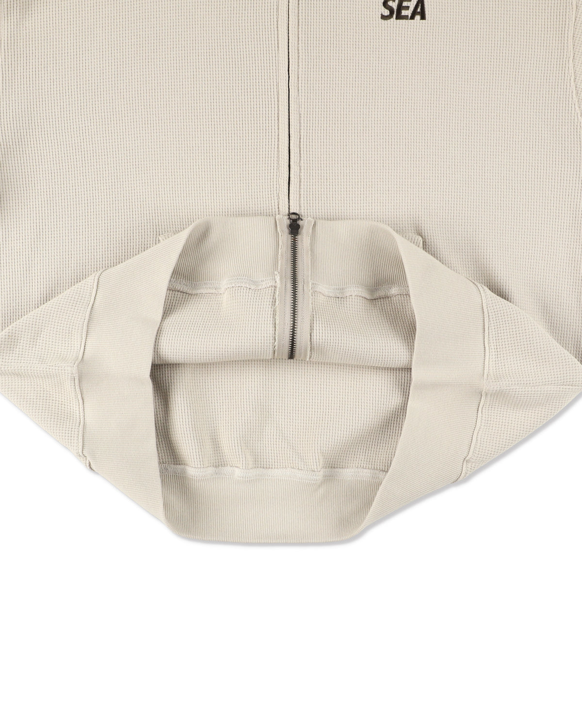 HEAVY WAFFLE ZIP SWEATSHIRT