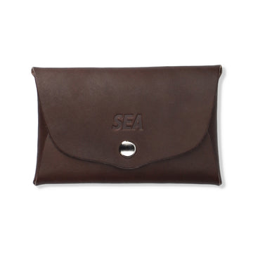 SEA LEATHER BUSINESS CARD HOLDER / BROWN