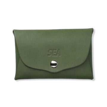 SEA LEATHER BUSINESS CARD HOLDER / MOSS