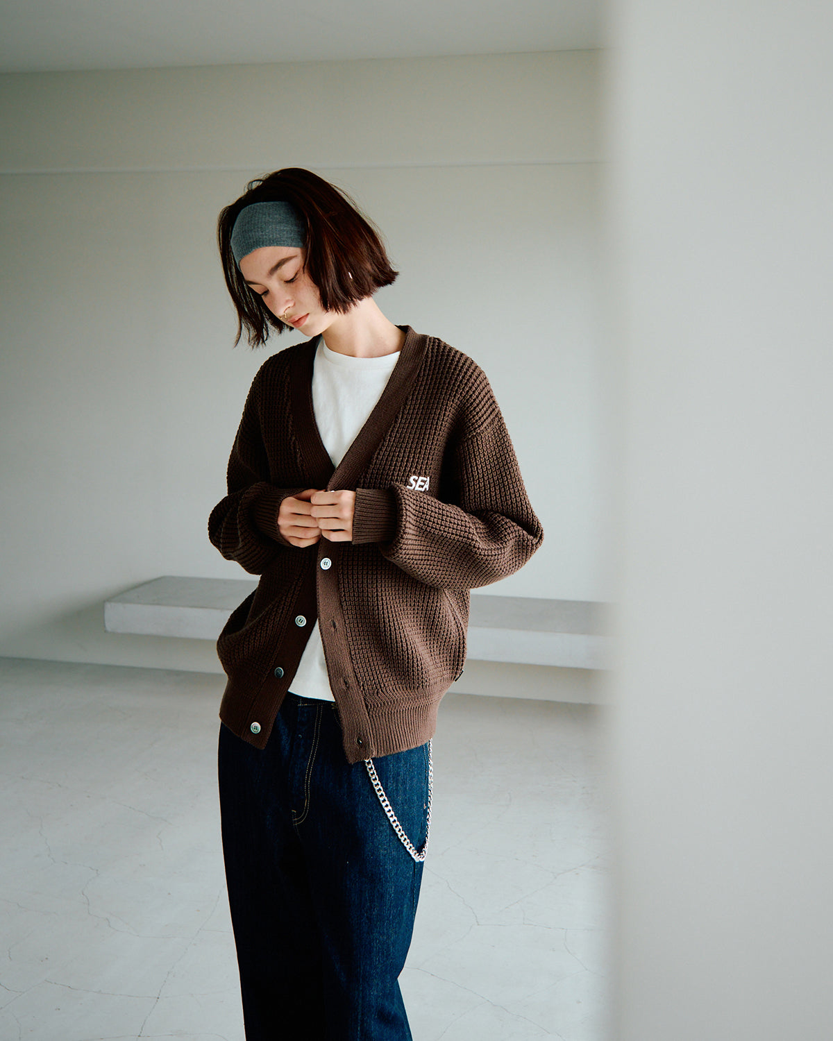 WIND AND SEA カーディガン　Mサイズ Waffle Knit Cardigan – WIND AND SEA