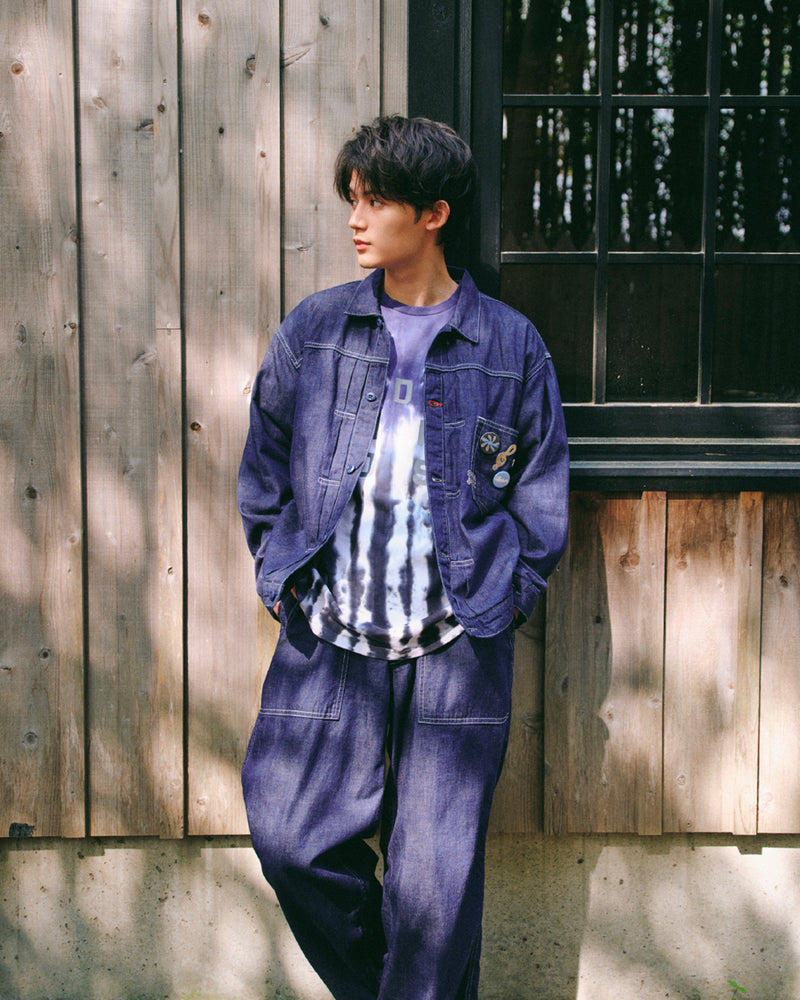DENHAM x WDS STRIPE TYE DYE TEE