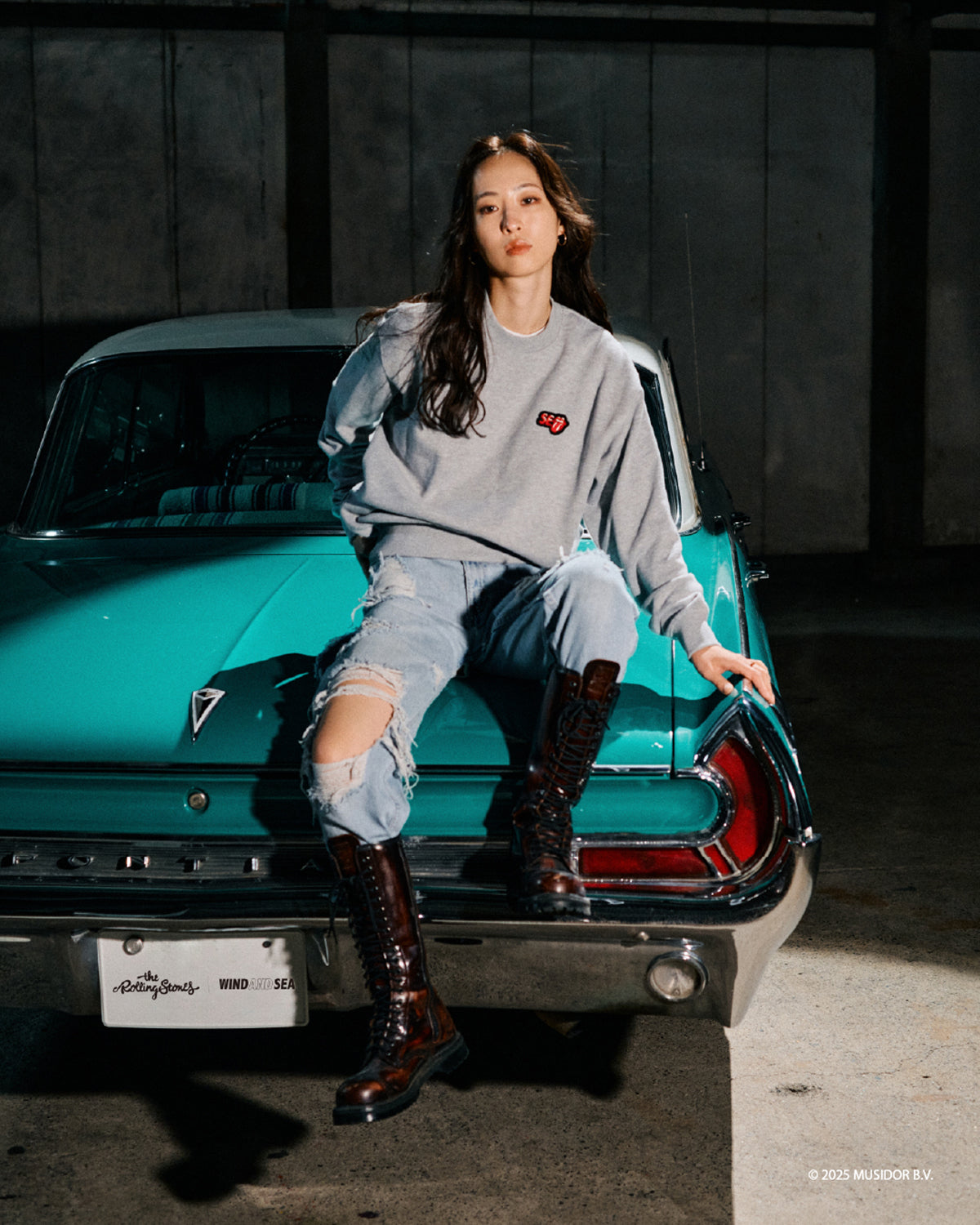 THE ROLLING STONES x WDS CREW NECK SWEAT SHIRT – WIND AND SEA