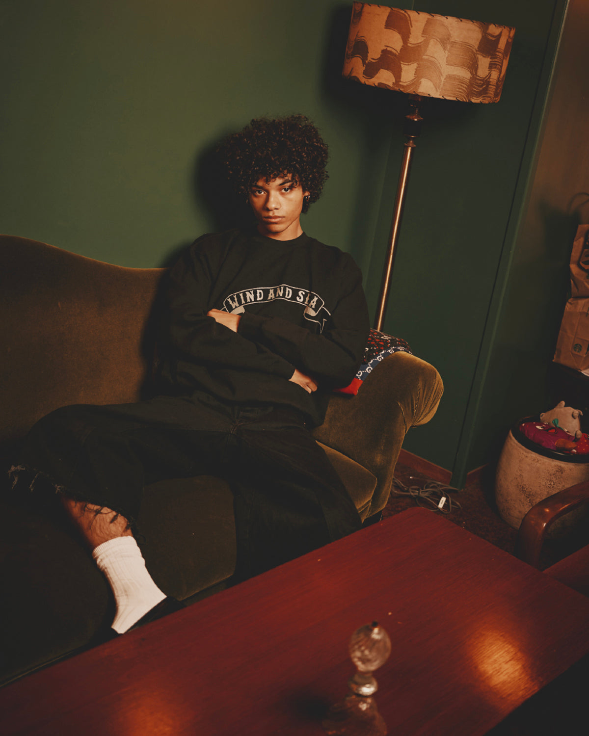 RIBON LOGO CREWNECK SWEATSHIRTS