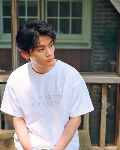 DENHAM x WDS STRIPE PACHWORK SCISSORS TEE