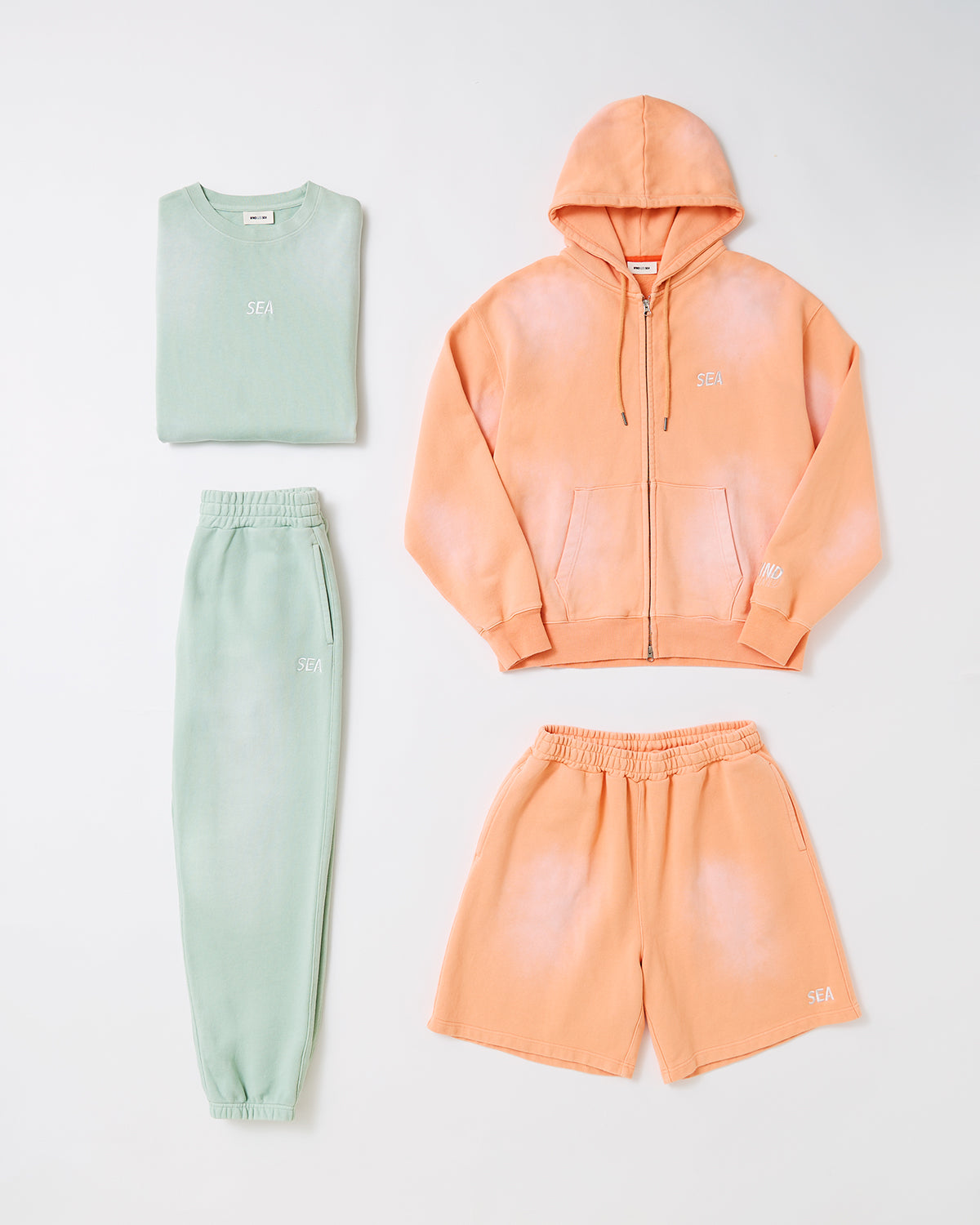 SULFUR DYEING LOGO ZIP SWEATSHIRT