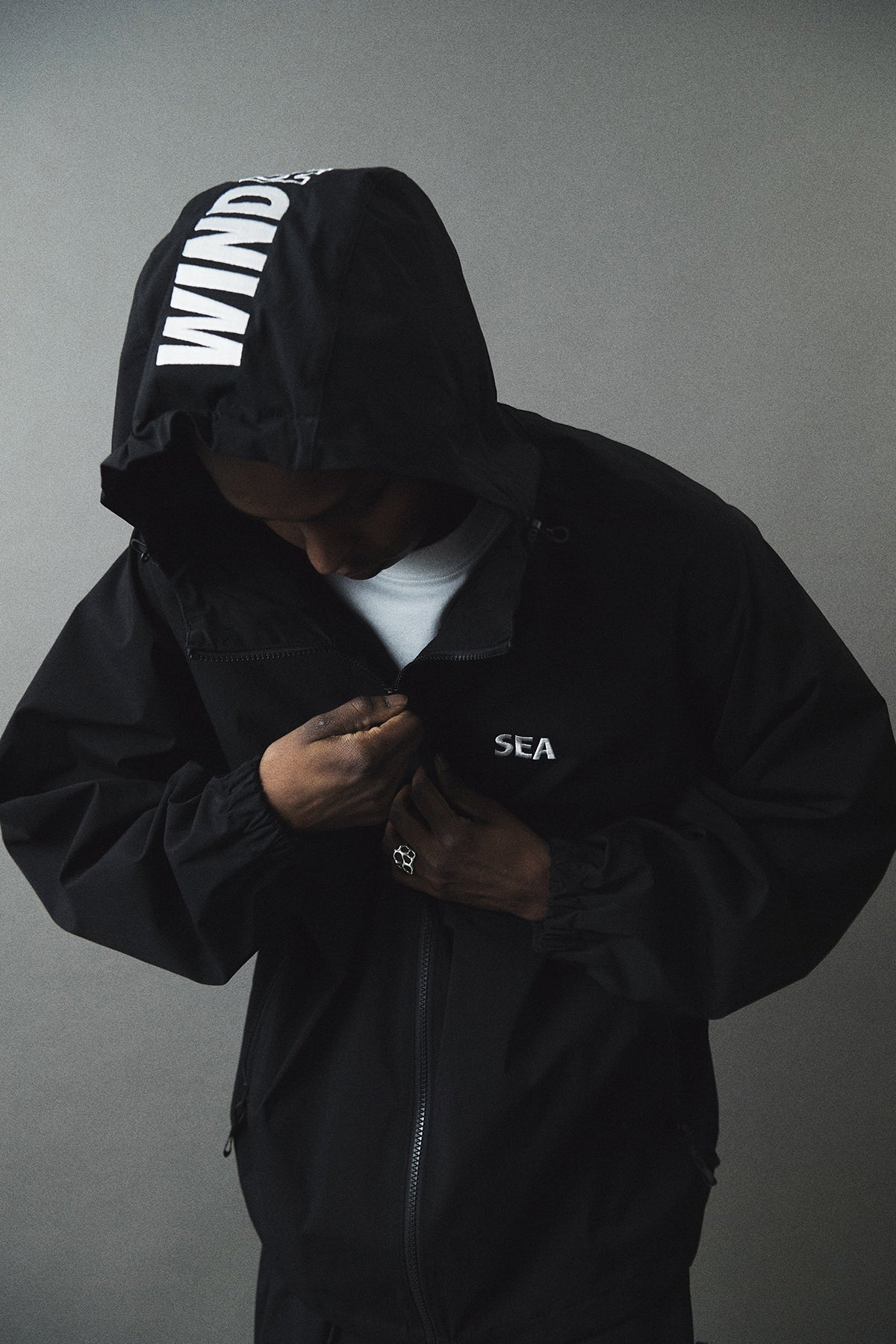 WIND AND SEA ブラック ナイロンジャケット マスク1枚おまけ Nylon Jacket – WIND AND SEA