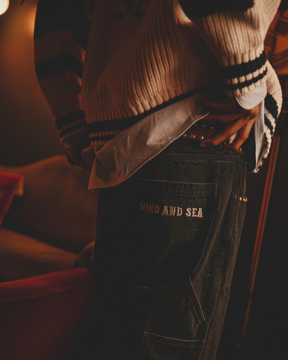 Patch tilden knit cardigan – WIND AND SEA