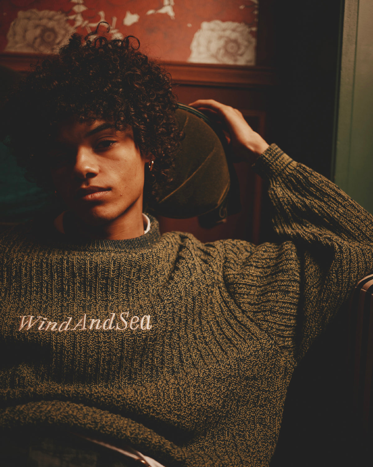 Cotton volume knit sweater