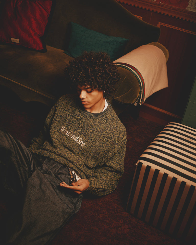 Cotton volume knit sweater