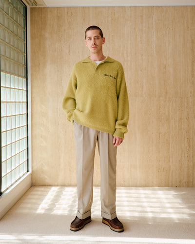 Shaggy Knit L/S Polo