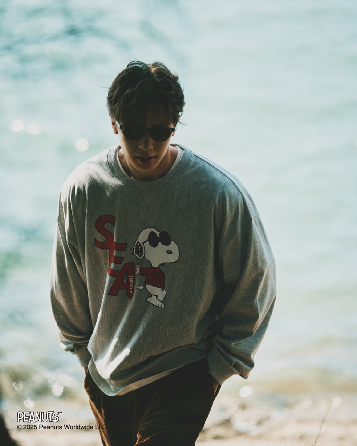 トップス SMOOTHY X WDS CREW NECK SWEAT SHIRT SMOOTHY x WDS Snoopy Crewneck Sweatshirt – WIND AND SEA