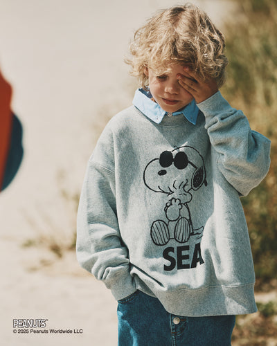 SMOOTHY x WDS Snoopy Washed Kids Crewneck Sweatshirt