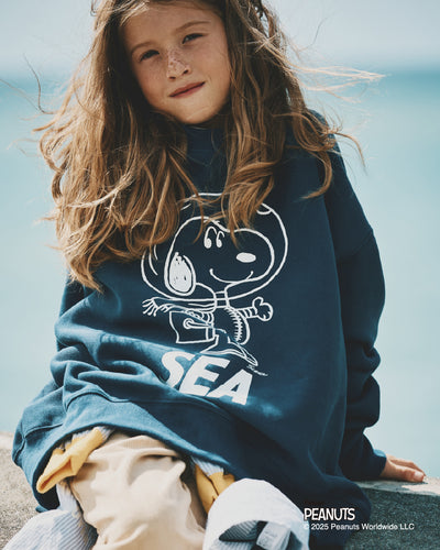 SMOOTHY x WDS Snoopy Washed Kids Crewneck Sweatshirt