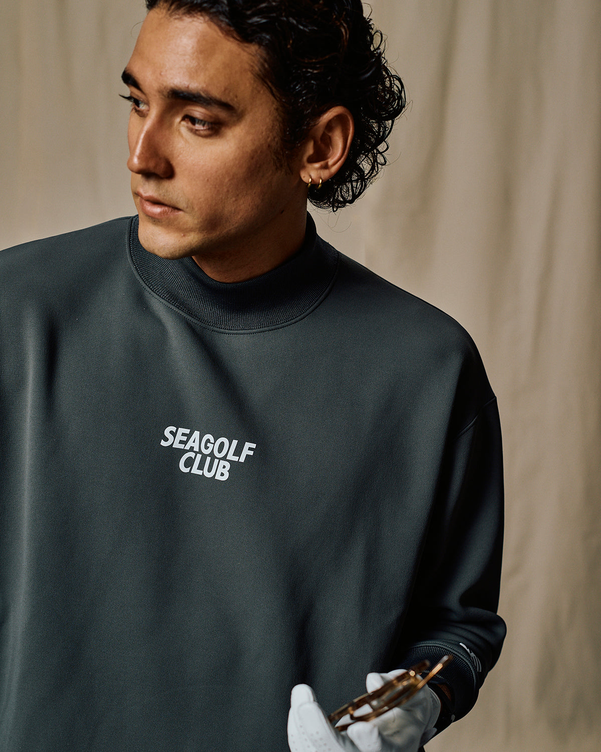 MOCK NECK PONCH L/S TEE – WIND AND SEA