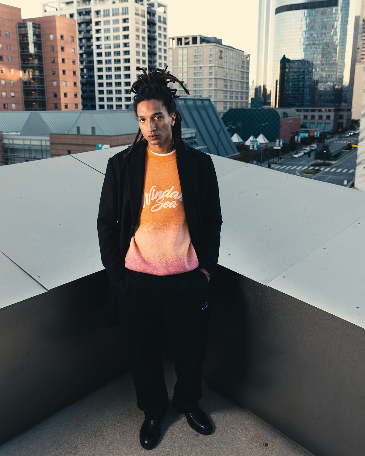 Jacquard Gradation Knit Sweater