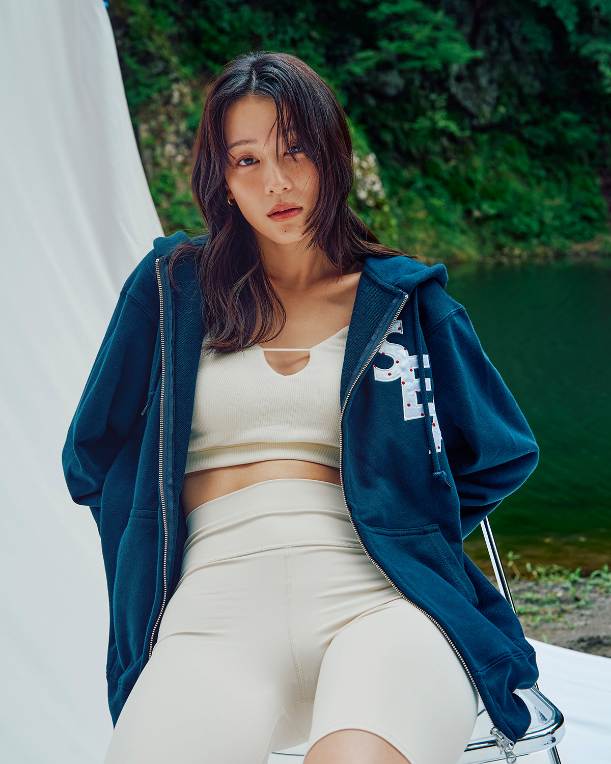 トップス DOT SEA ZIP UP SWEATSHIRT Navy DOT SEA ZIP UP SWEATSHIRT – WIND AND SEA