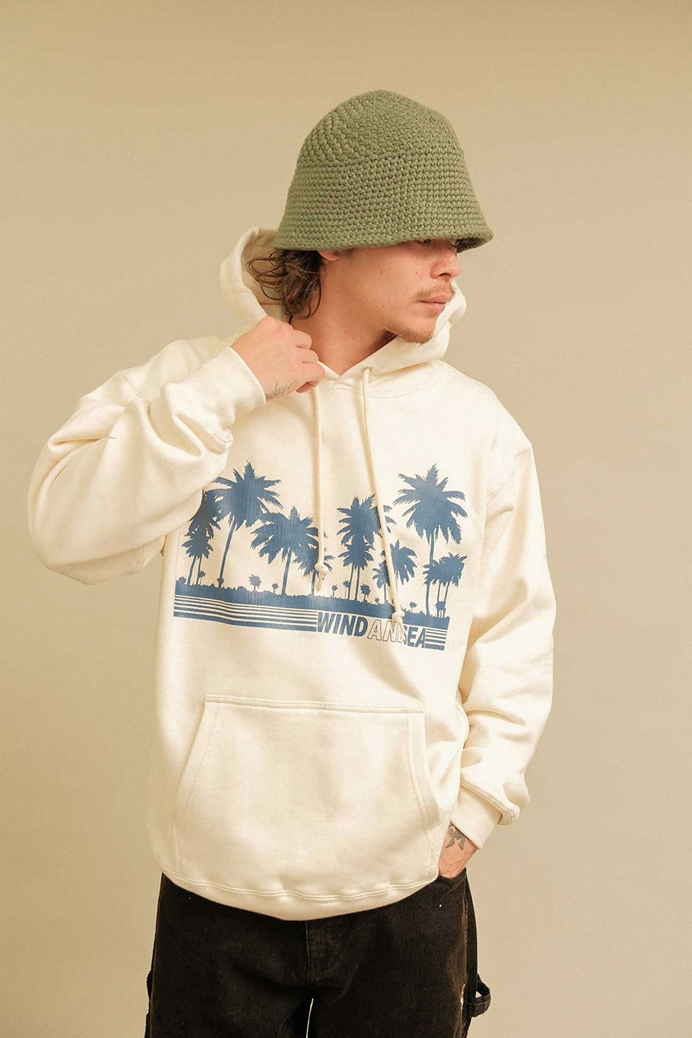 PALM TREE LOGO HOODED SWEATSHIRT