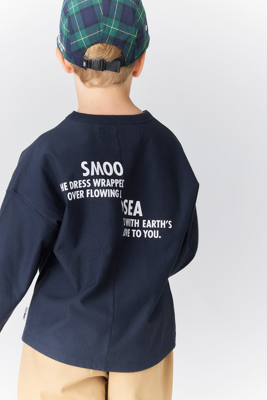 SMOOTHY x WDS CREW NECK SWEAT SHIRT / NAVY