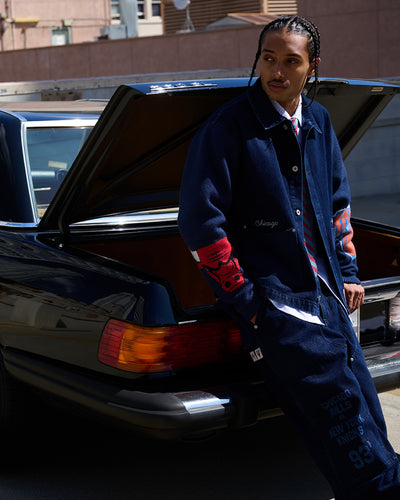 Jacquard Knit Combo Jacket