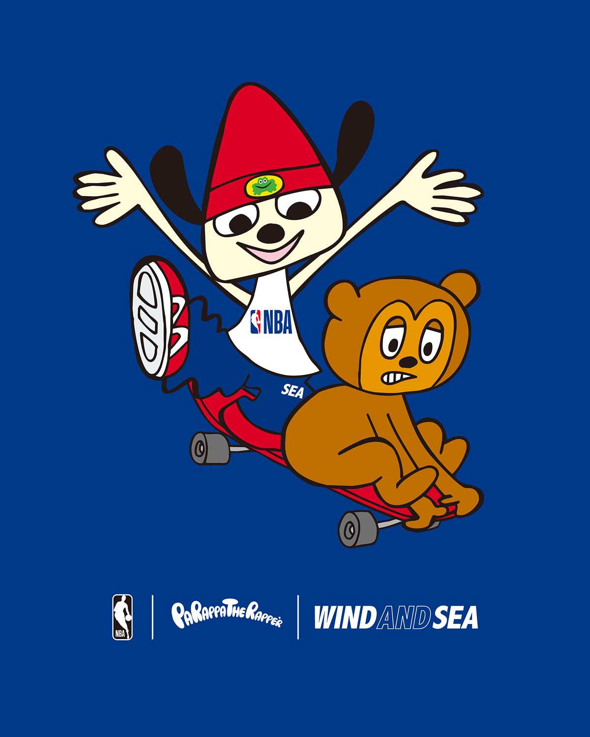 NBA × Parappa The Rapper × WIND AND SEA