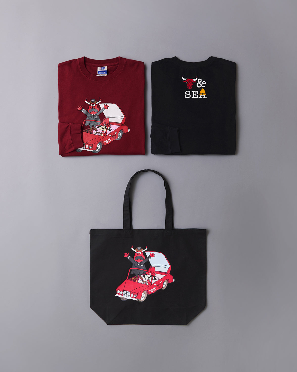 WINDANDSEA x PARAPPA x Bulls L/STeeBlack｜NBA x Parappa The Rapper