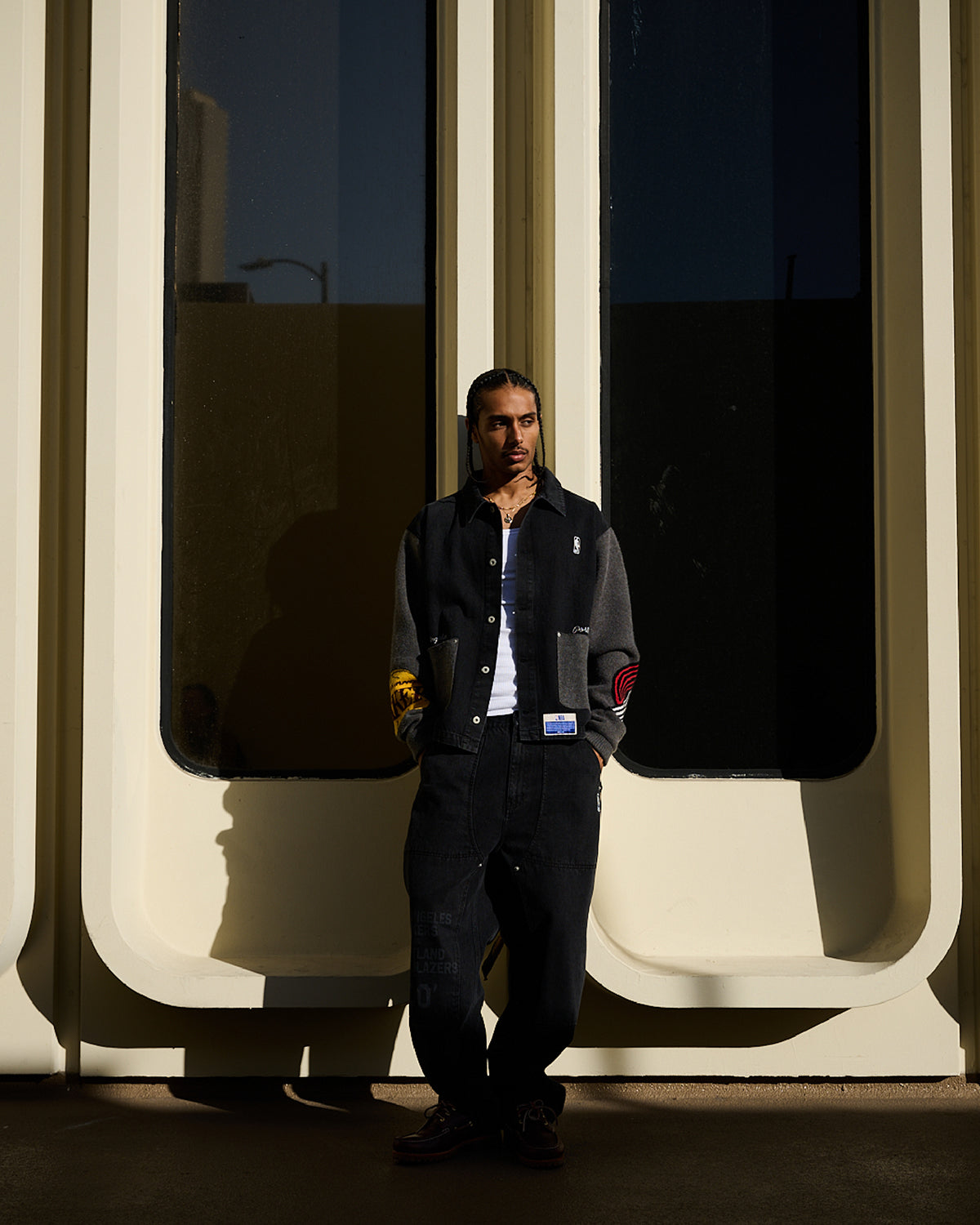 Jacquard Knit Combo Pant