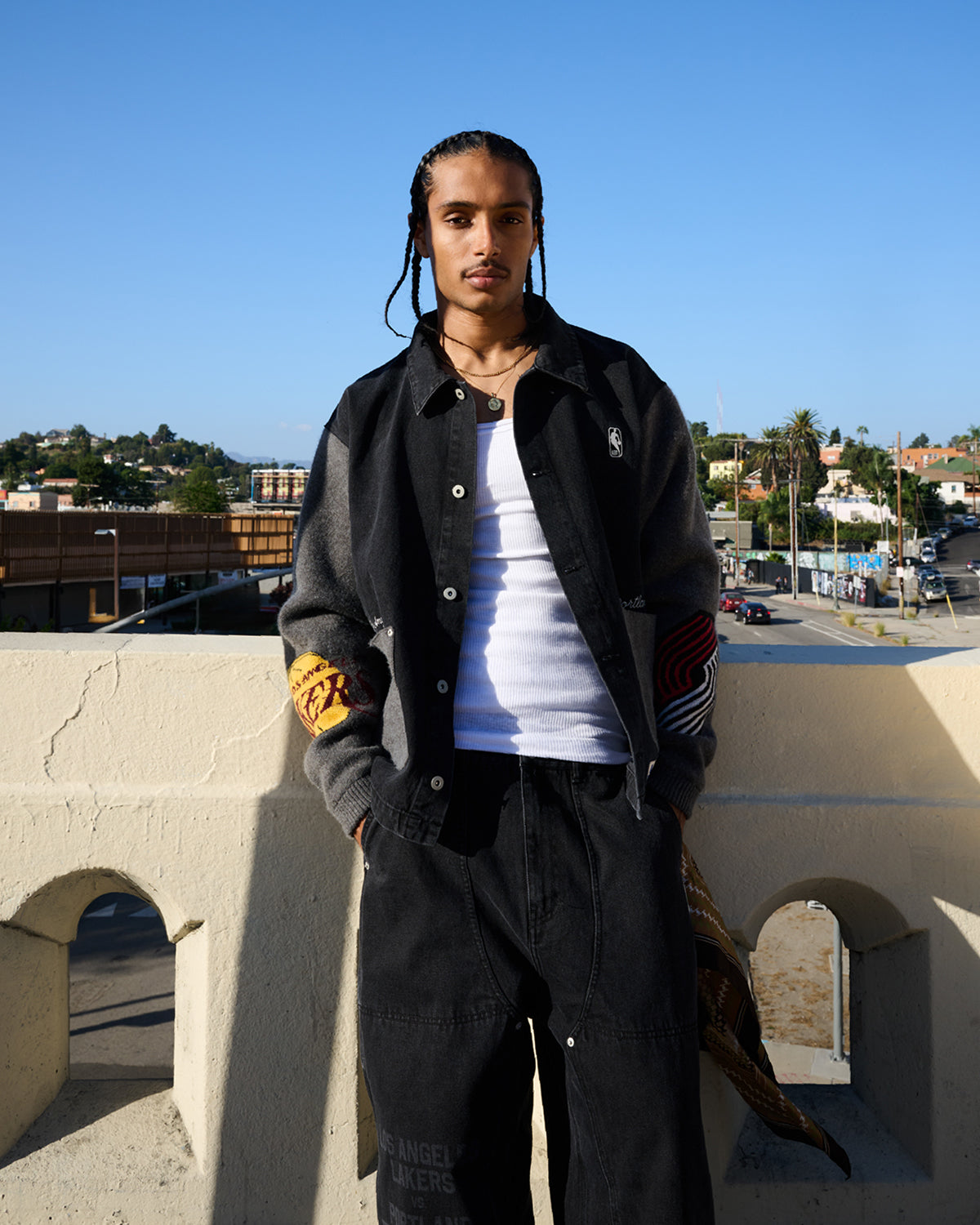 Jacquard Knit Combo Pant