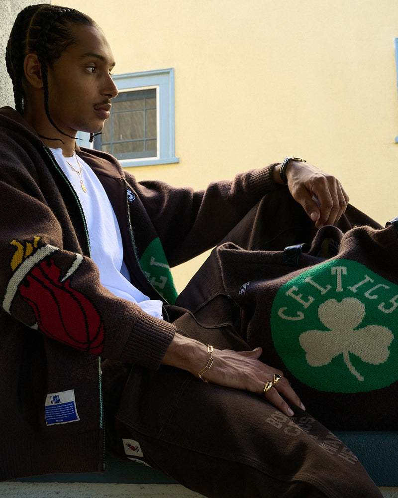 Jacquard Knit Hoodie