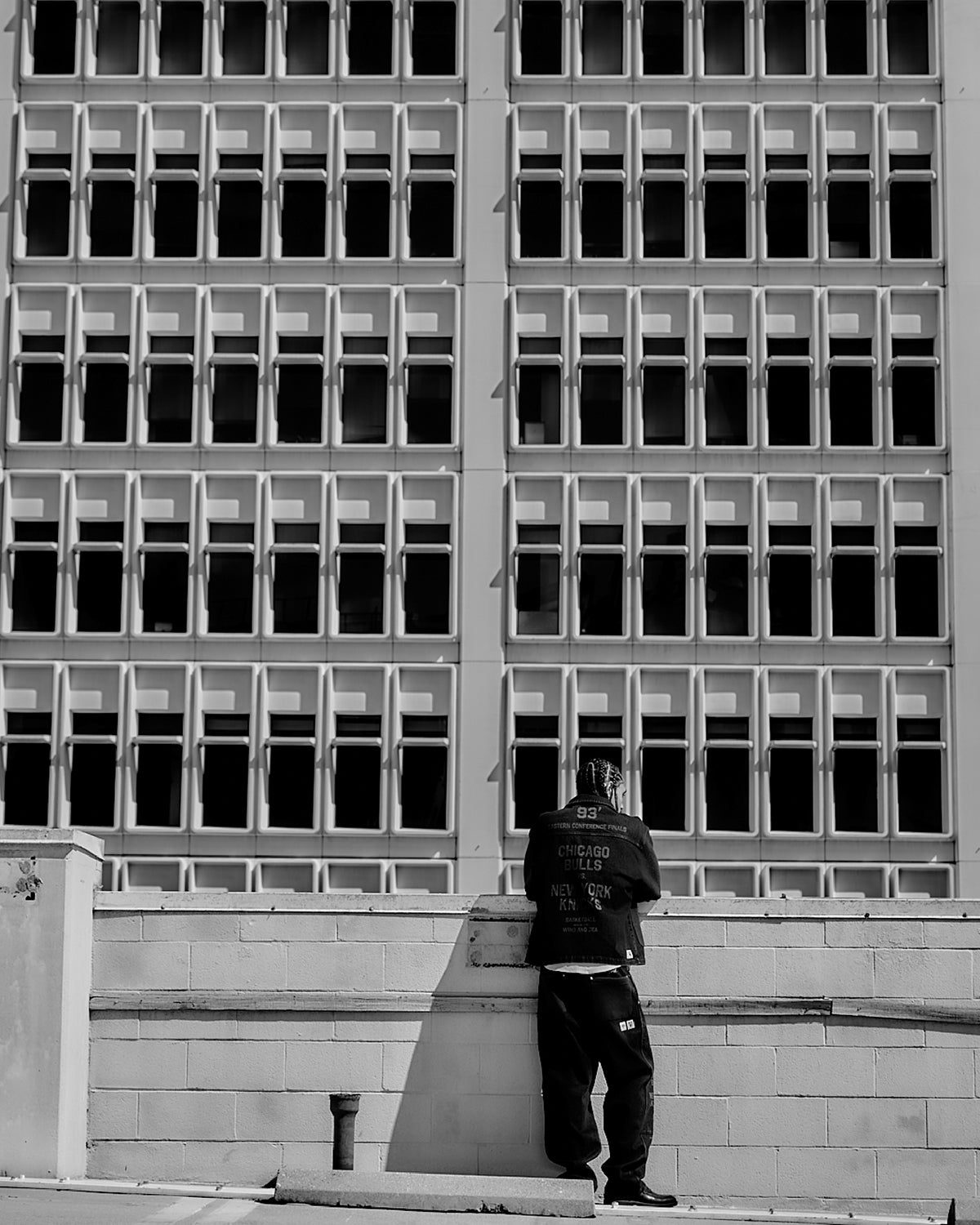 Jacquard Knit Combo Jacket