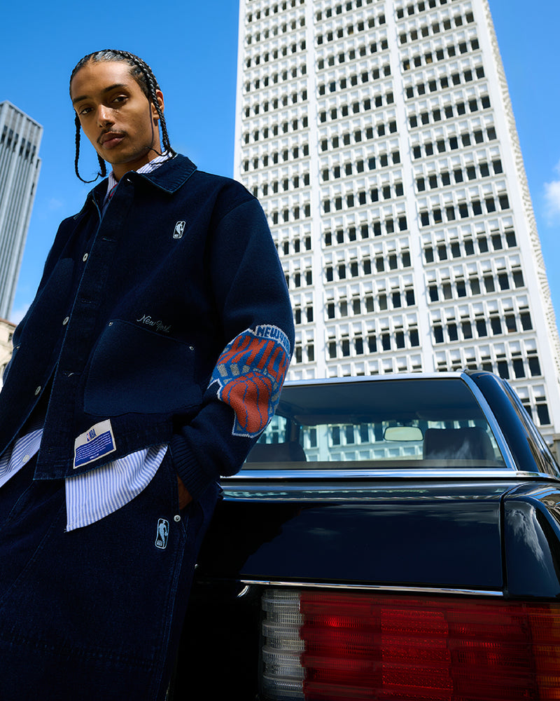 Jacquard Knit Combo Jacket