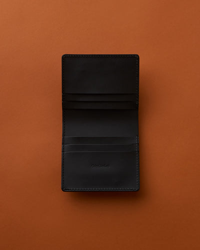 BLACK SEA LEATHER FLAT CARD HOLDER