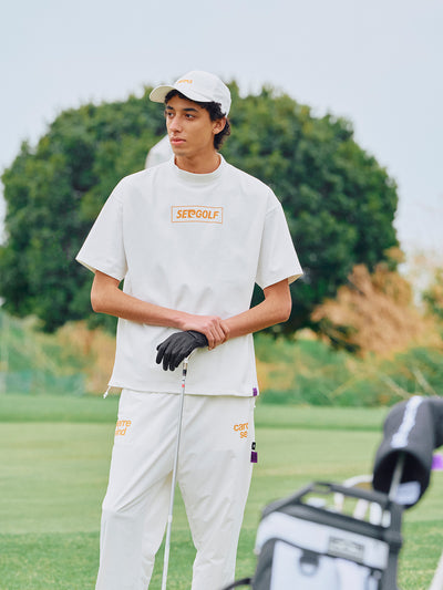 PIERRE CARDIN GOLF ×WDS LOGO SHORT SLEEVE MOCK-NECK