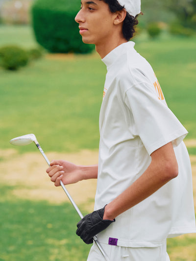 PIERRE CARDIN GOLF ×WDS LOGO SHORT SLEEVE MOCK-NECK