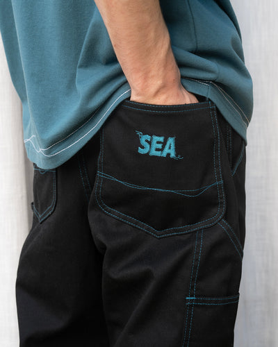 WAVE BLUE STITCH PANT