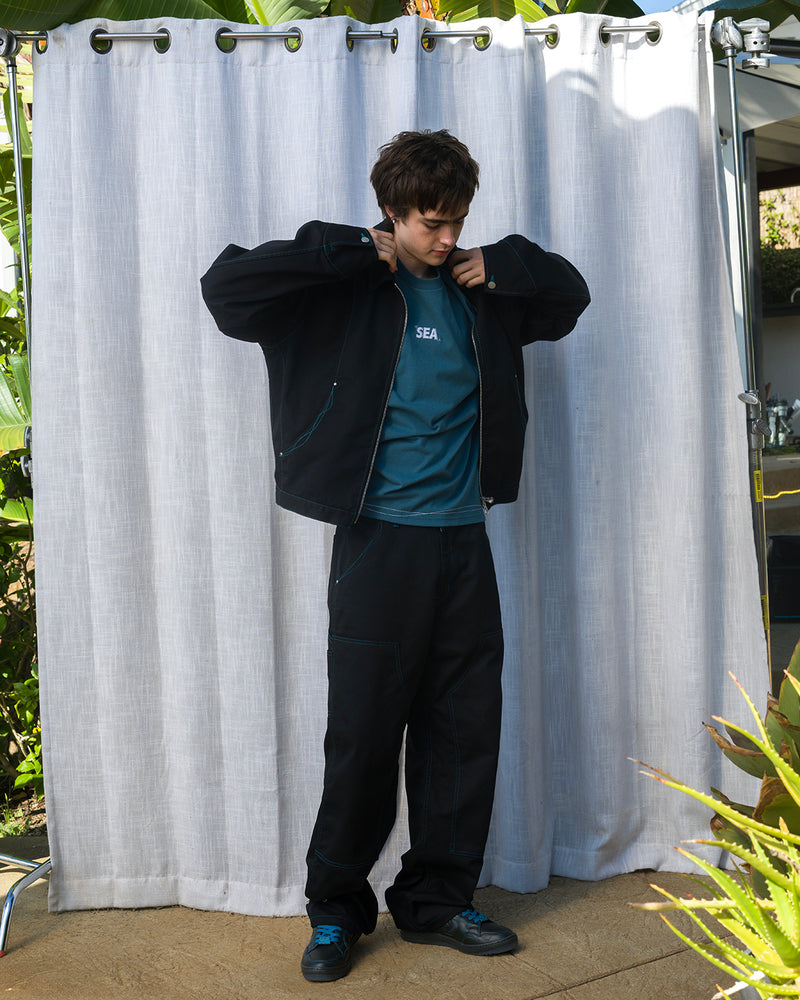 WAVE BLUE STITCH TEE