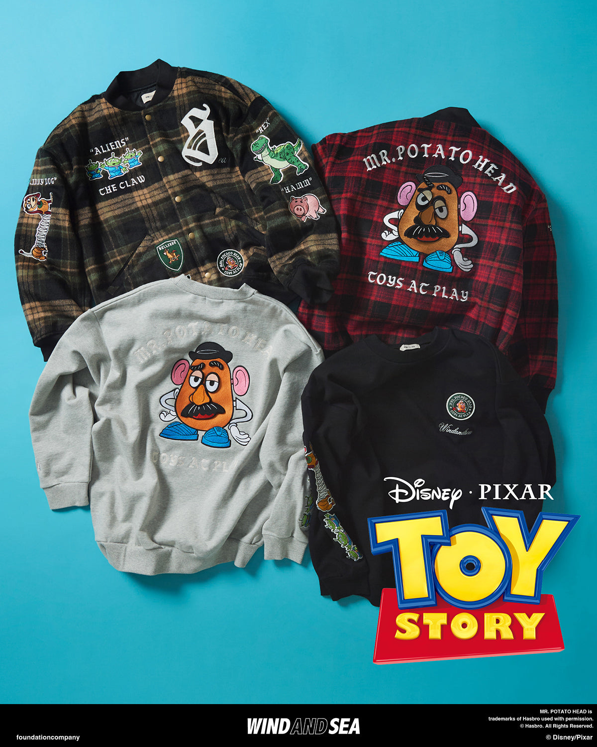 トップス TOY STORY x WDS CREWNECK SWEATSHIRT / M TOY STORY x WDS CREWNECK SWEATSHIRT – WIND AND SEA
