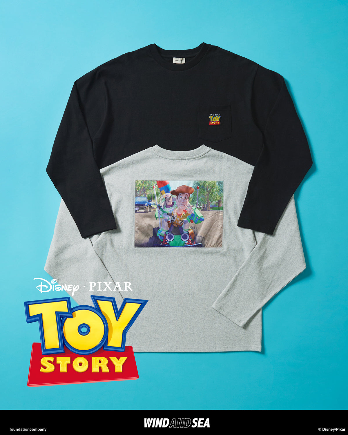 トップス WIND AND SEA x TOY STORY Pocket Tee TOY STORY x WDS POCKET L/S TEE – WIND AND SEA