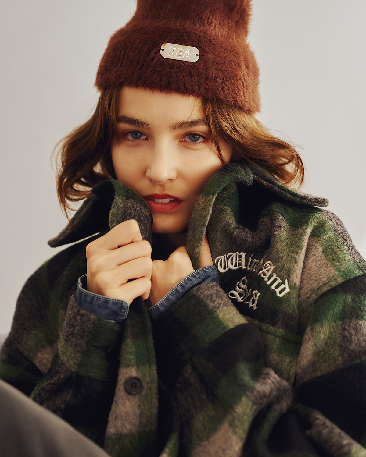 か*き様 WIND AND SEA SD TRIBAL SHIRT JACKET Shaggy Plaid Shirt Jacket – WIND AND SEA