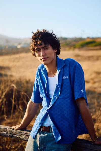 Cotton lace S/S shirt