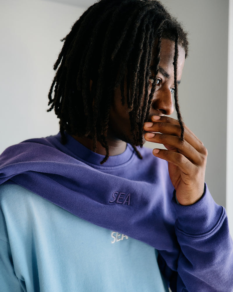 SULFUR DYEING LOGO CREWNECK SWEATSHIRT