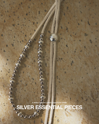 IVX JAPAN  WDS Silver Metal Beads Deerskin Necklace