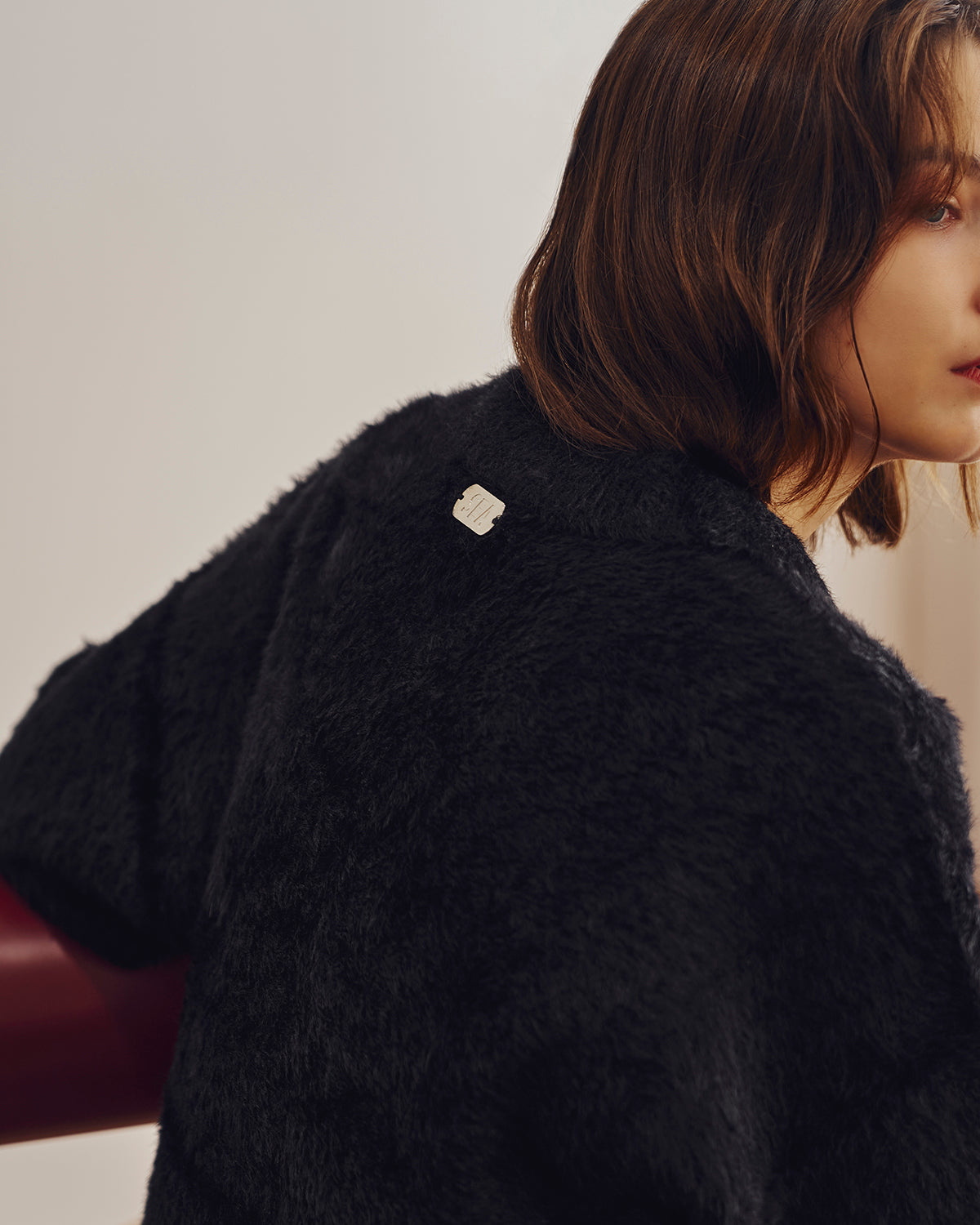 Shaggy Knit L/S Polo