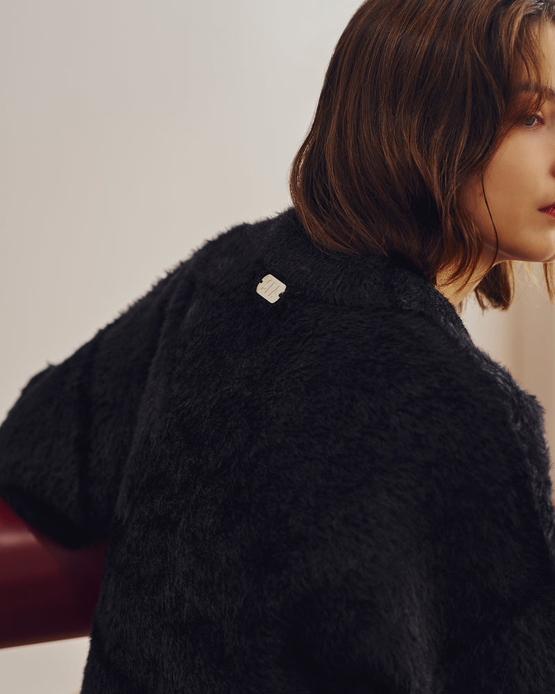 Shaggy Knit L/S Polo