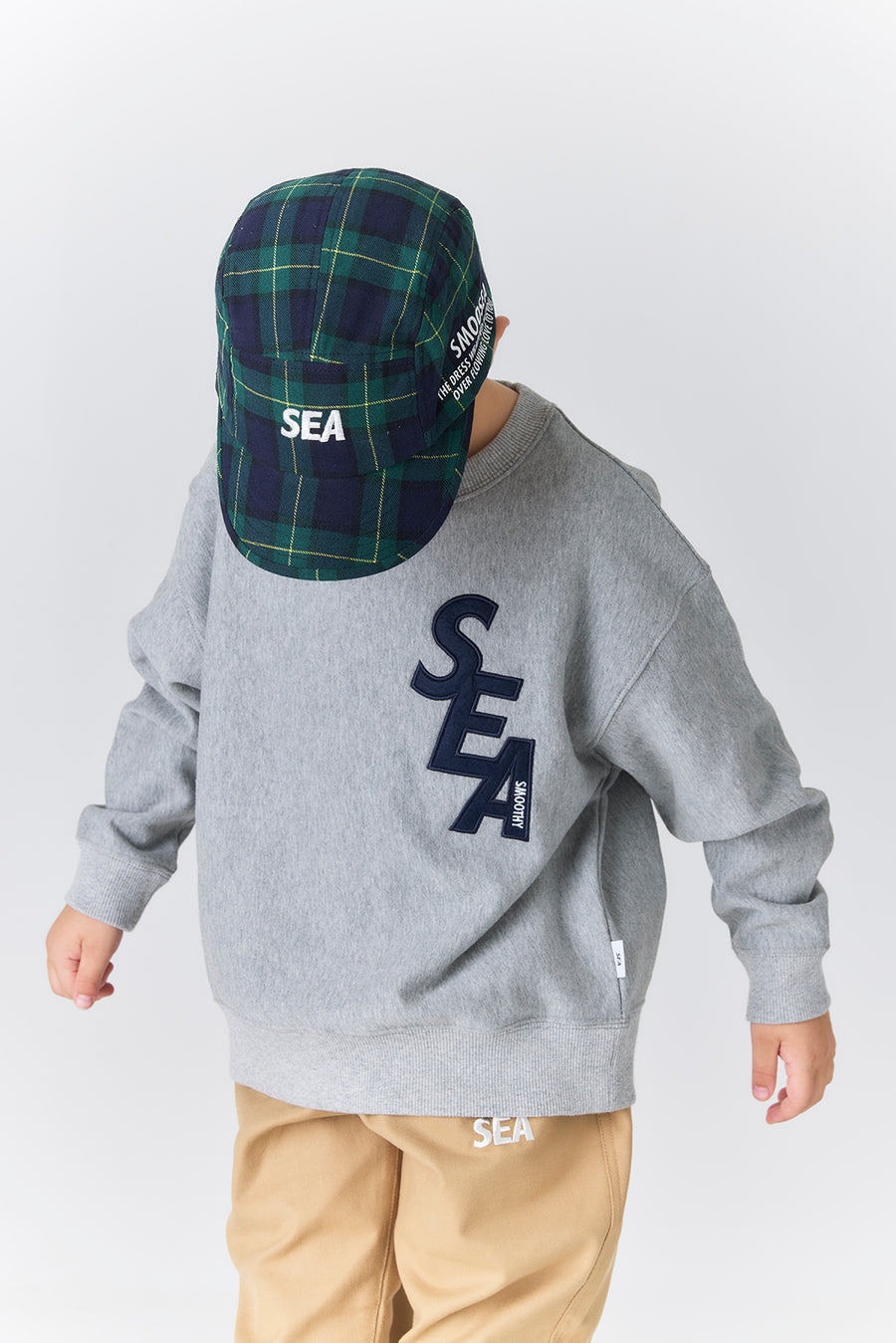 SMOOTHY x WDS CREW NECK SWEAT SHIRT / H_GRAY